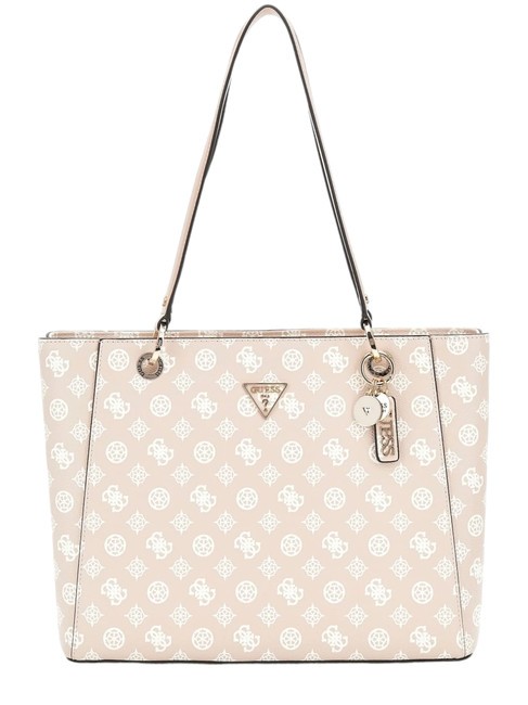 GUESS NOELLE Peony Shopper a spalla sand logo - Borse Donna