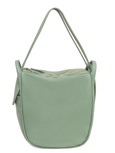 LESAC TRIO Zaino sacca in pelle nappa verde salvia - Borse Donna