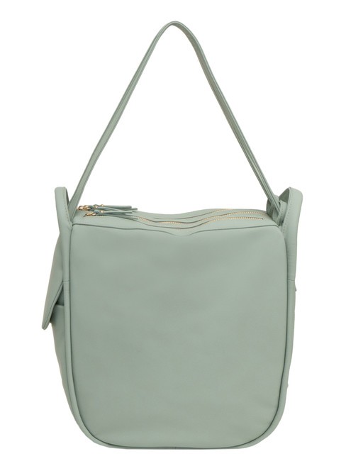 LESAC TRIO Zaino sacca in pelle nappa verde salvia medio - Borse Donna