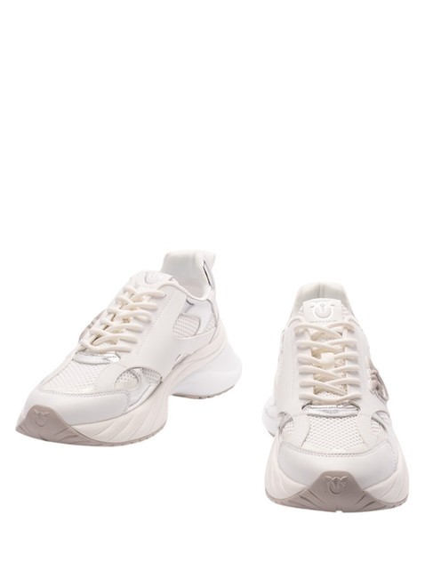 PINKO ARIEL Sneakers con dettagli a specchio white/silver - Scarpe Donna