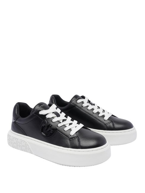 PINKO YOKO Sneakers platform in pelle nero limousine - Scarpe Donna