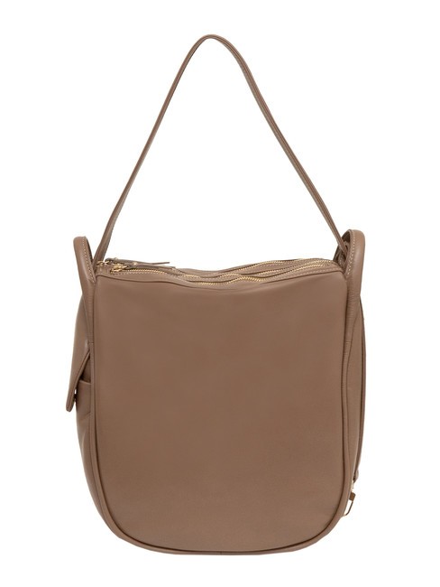 LESAC TRIO Zaino sacca in pelle nappa marrone - Borse Donna