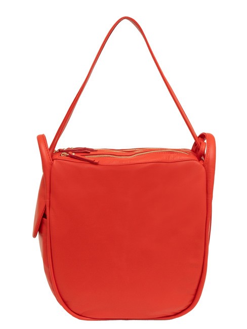 LESAC TRIO Zaino sacca in pelle nappa rosso30 - Borse Donna