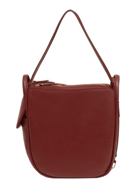 LESAC TRIO Zaino sacca in pelle nappa bordeaux - Borse Donna