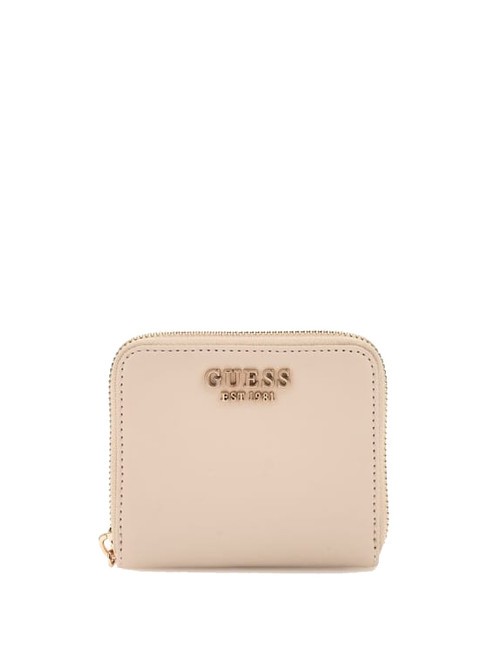 GUESS LAUREL  Mini Portafoglio zip around bone - Portafogli Donna