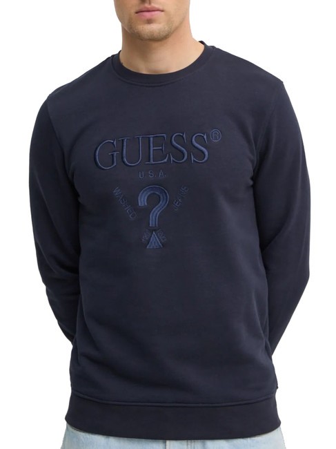 GUESS BEAU Felpa girocollo smartblue - Felpe Uomo