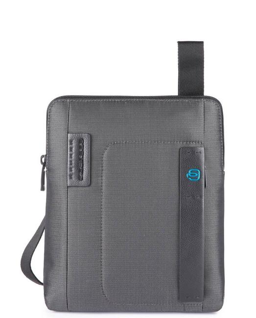 PIQUADRO Borsello Linea PULSE P16, porta iPad CHEVRON/GRIGIO - Tracolle Uomo