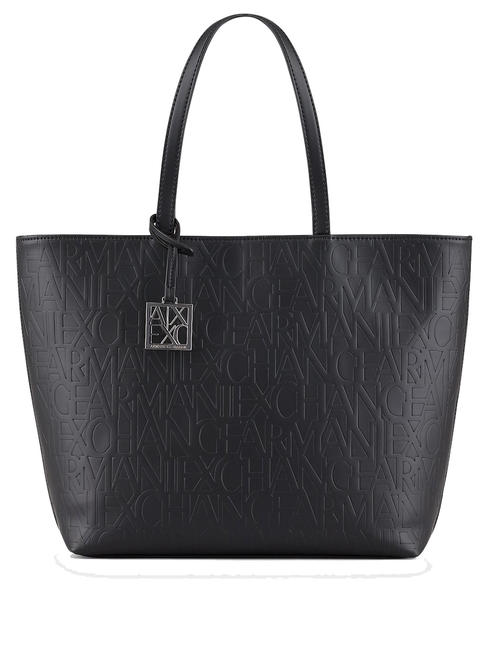 ARMANI EXCHANGE LOGO EMBOSSED Shopping bag Nero - Borse Donna