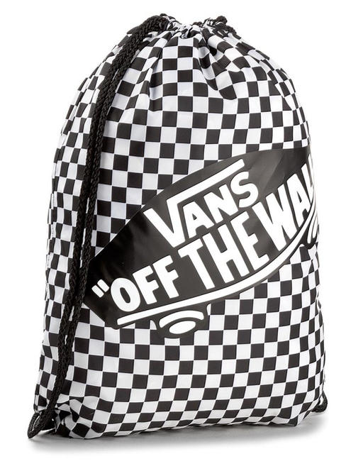 VANS   Sacca con cordino benched Black/White Checkerboard - Zaini Scuola & Tempo Libero