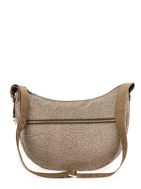 BORBONESE LUNA BAG MIDDLE ECO LINE Sacca a tracolla beige brown - Borse Donna