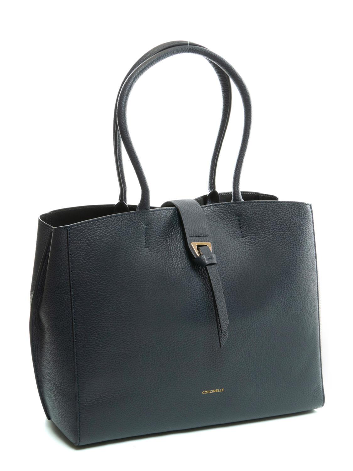 Coccinelle Alba Borsa A Spalla In Pelle Martellata Darkblue - Acquista A  Prezzi Outlet!