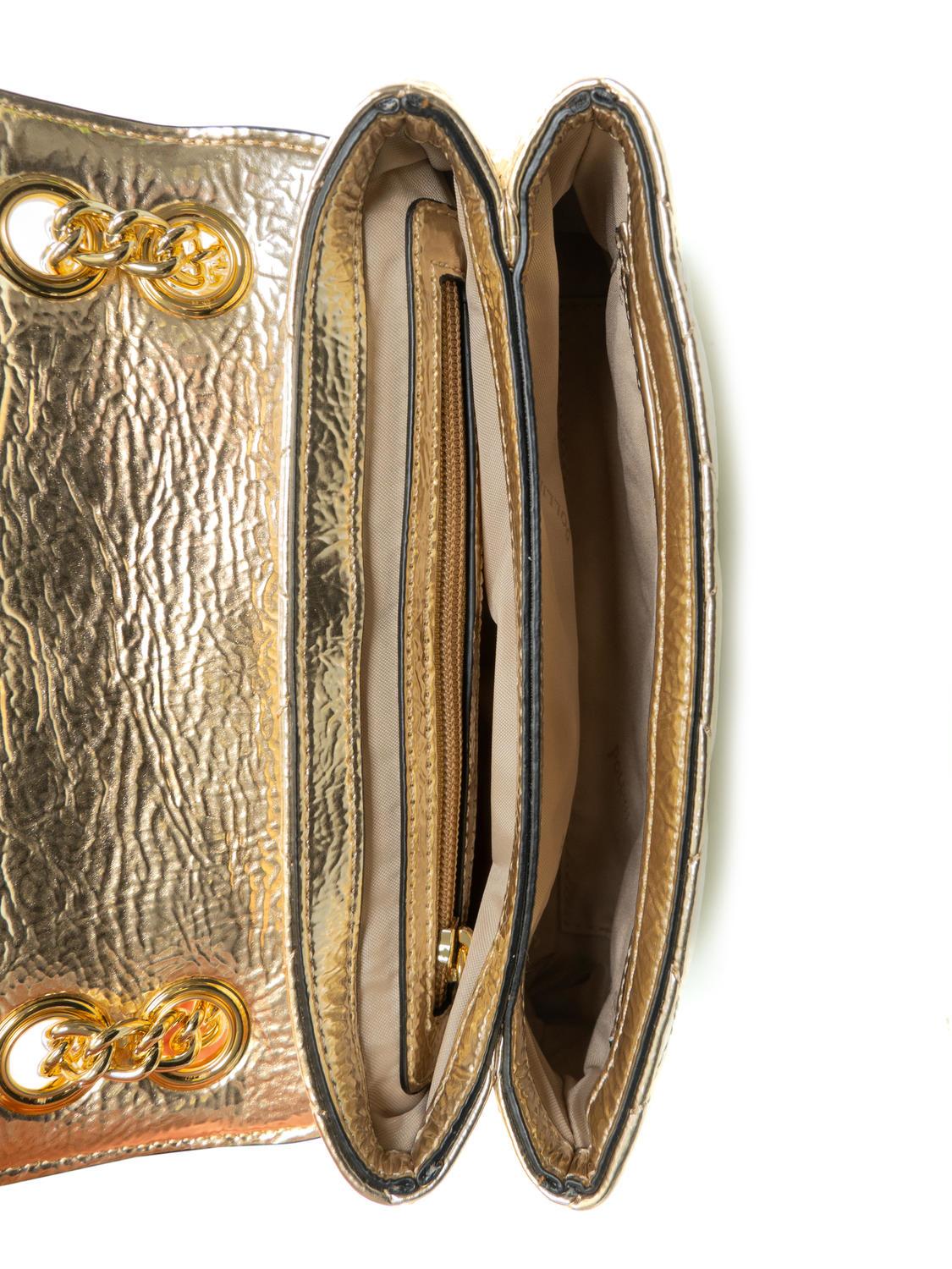 Pollini Waltzer Night Laminated Borsa A Spalla Oro - Acquista A Prezzi  Outlet!