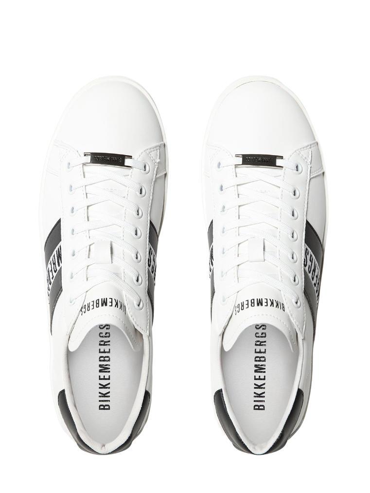 Bikkembergs Recoba M Sneakers In Pelle Bianco Nero Acquista A