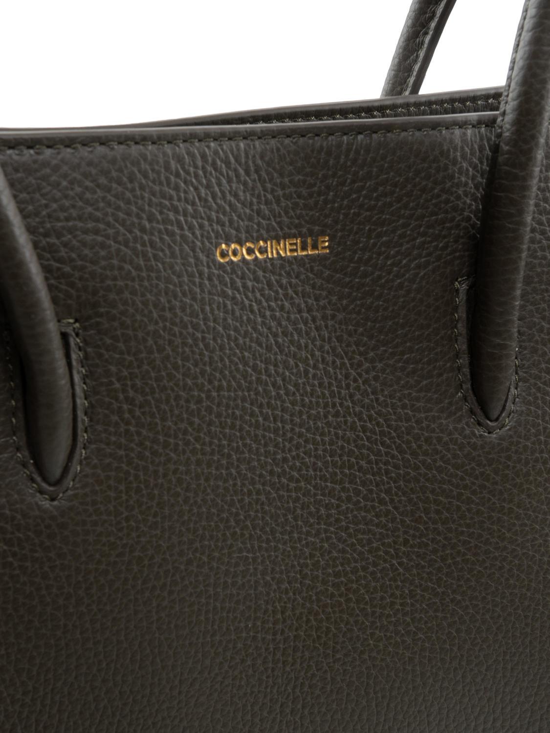 Coccinelle Myrtha Borsa Tote In Pelle Martellata Bark Acquista A