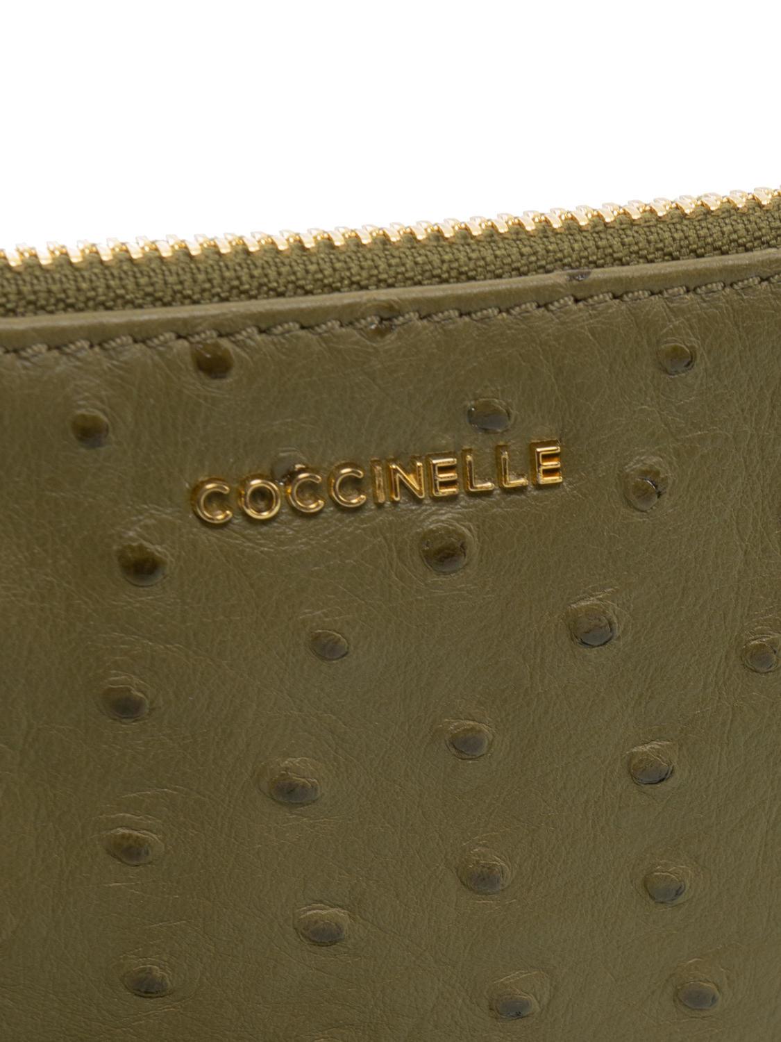 COCCINELLE NEW BEST OSTRICH Pochette busta pelle stampata