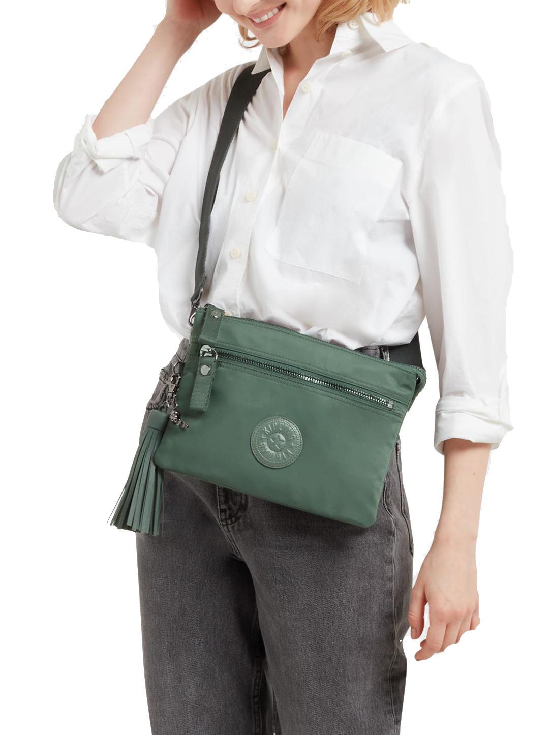 Kipling Riri L Borsa A Tracolla Con Nappina Misty Olive - Acquista A Prezzi  Outlet!